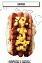 hot dog con jamón y piña