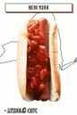 hot dog con salsa de cebolla