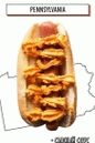 hot dog con salsa de queso