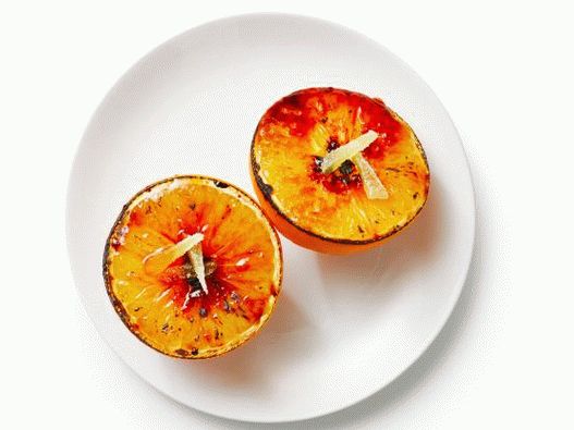 Naranjas al horno con jengibre