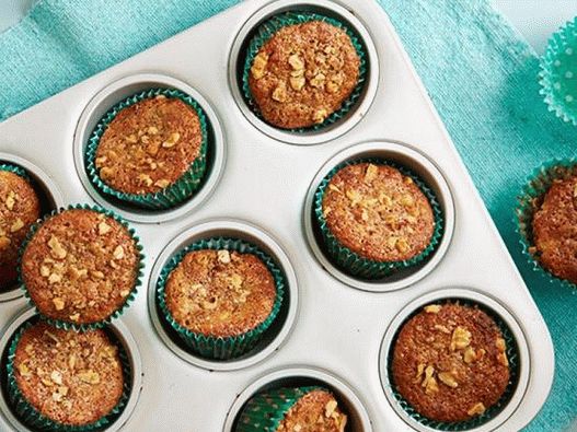 Foto Muffins de plátano con nueces y salvado