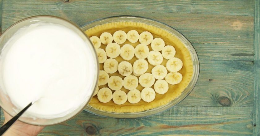 Pastel de plátano al horno