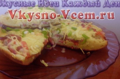 Deliciosa pizza rápida en una sartén en 10 minutos