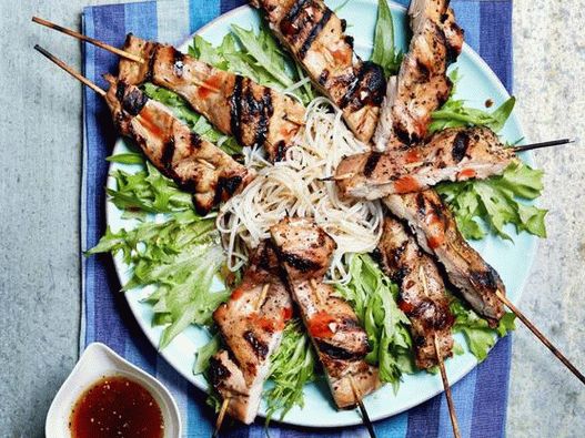 Pollo Yakitori (pollo kebab)