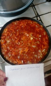 Borsch en caldo de pollo