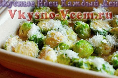 coles de Bruselas al horno con queso