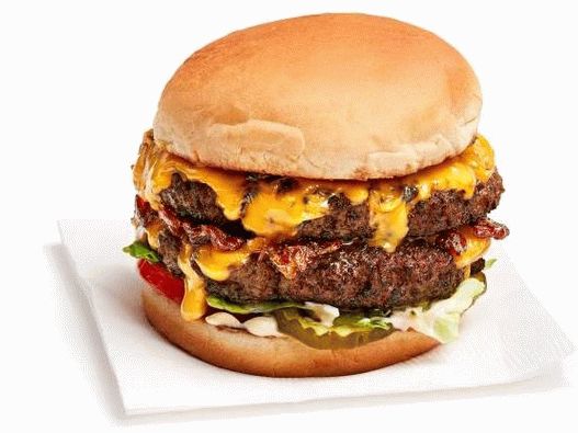 Foto hamburguesa con queso con doble empanada