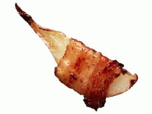 Pera envuelta en tocino