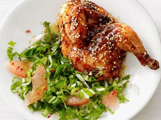 Foto Pollos Teriyaki con col bok choy
