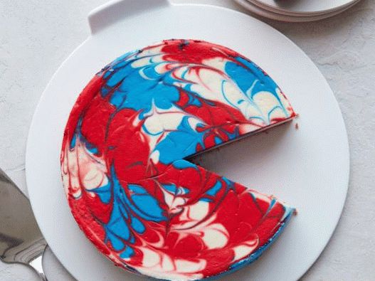 Pastel de queso a color para fotos