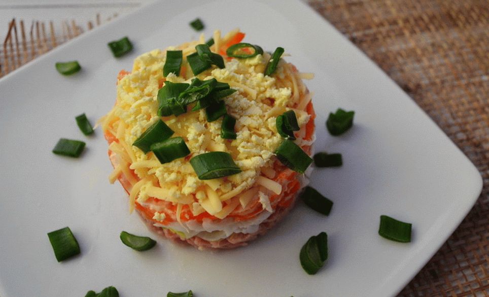 Ensalada dietética de mimosa