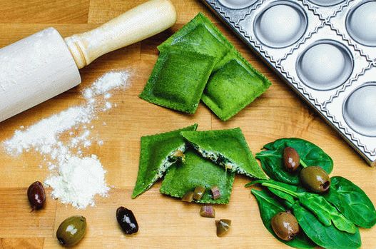 Foto de ravioles caseros con calabaza