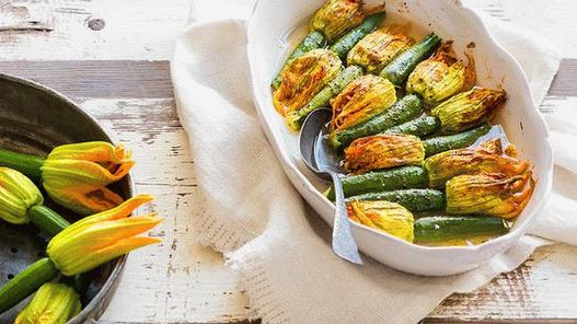 Flores de calabacín rellenas de fotos