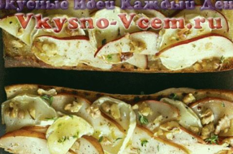 Receta de baguette francesa con peras y queso