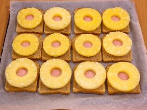 Tostadas hawaianas