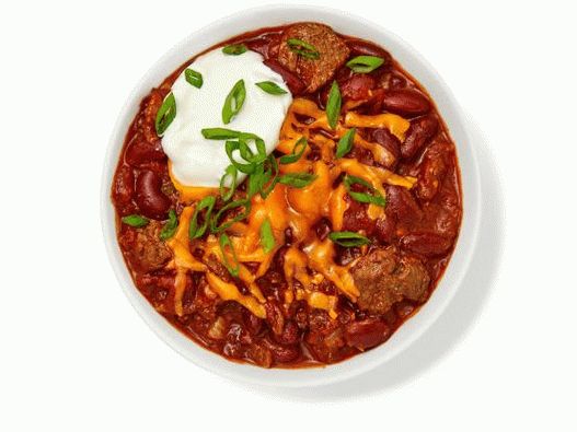 Foto de carne con frijoles rojos