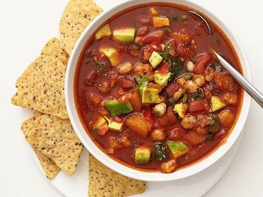 Foto de sopa de maíz gruesa