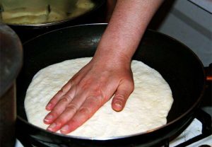 Khachapuri en la sartén