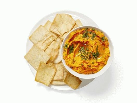 Foto de hummus de zanahoria al horno