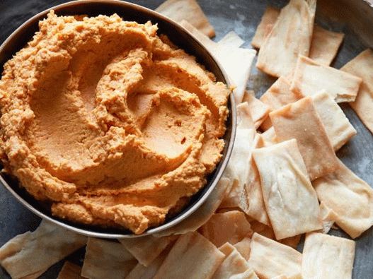Foto Hummus con una calabaza