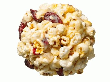 Foto de bolas de palomitas de maíz de jengibre y arándano