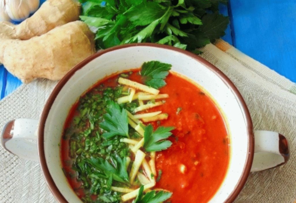 Sopa de jengibre indio