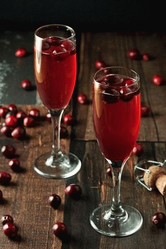 Foto de un Martini espumoso español con arándanos