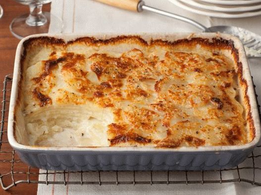 Foto de papa gratinada con queso