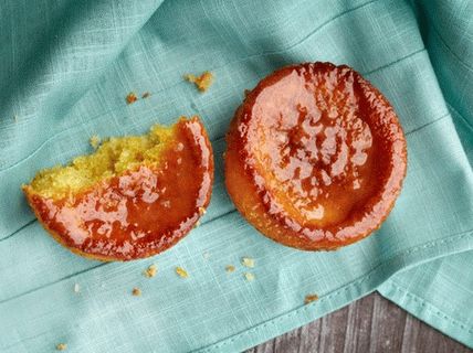 Pastelitos de fotos con glaseado de naranja