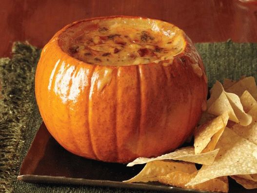 Foto de Keso Fundido en calabaza (salsa de queso mexicano)