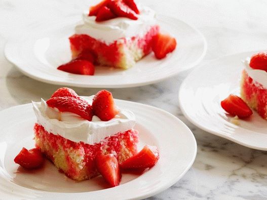 Pastel de fresa con foto