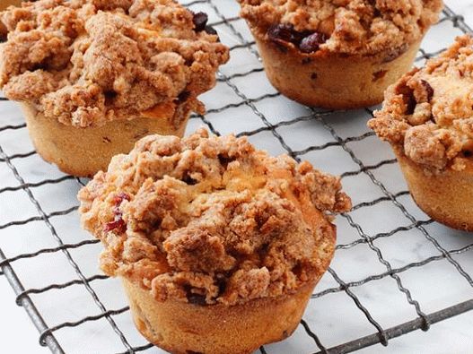 Muffins de arándanos con pie de huevo