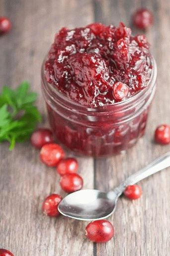 Salsa de salsa de arándanos con manzana