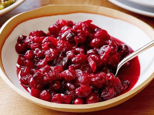 Foto salsa de carne de arándano