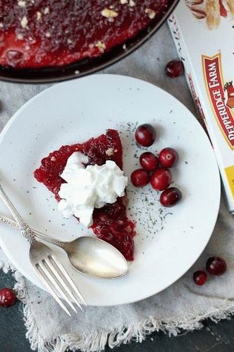 Salsa de arándanos con crema batida