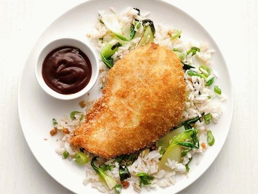 Foto de pollo katsu con arroz de jengibre