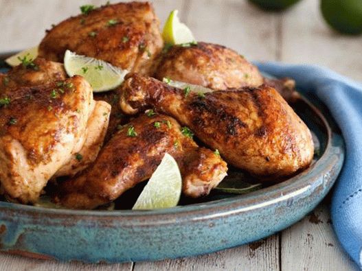 Pollo ahumado en escabeche