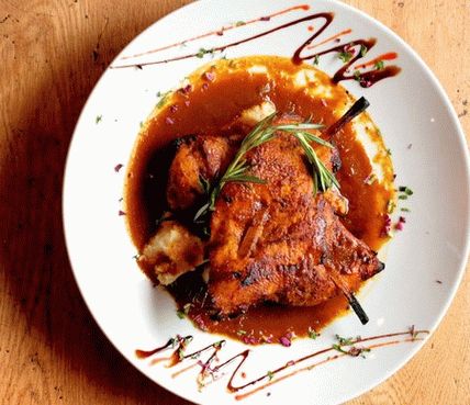 Foto de pechugas de pollo con salsa de jalapeño y mango