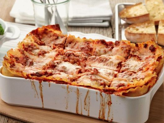 Foto de lasaña con tres quesos