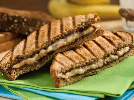 Panini de plátano con nutella