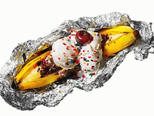 Banana split a la parrilla