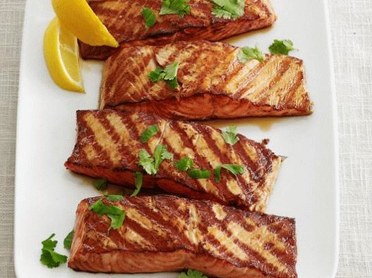 Foto de salmón a la parrilla marroquí