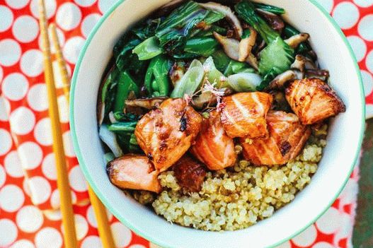 Foto de Salmón Teriyaki cocinado