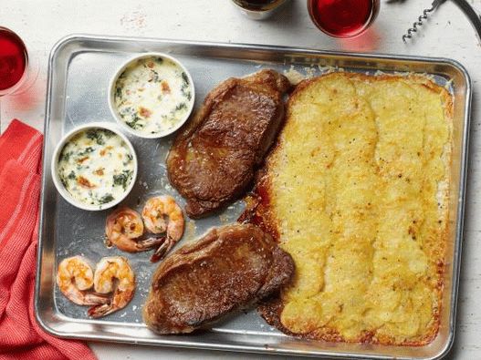 Filete de Nueva York para una cena romántica para dos