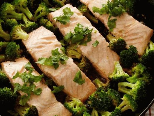 Salmón con brócoli