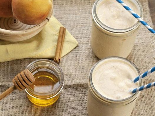 Fotografía del plato - Batido de pastel de durazno