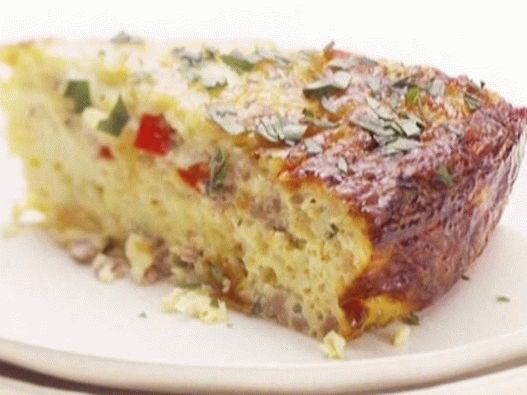Foto del plato - Tortilla al horno con chorizo   y queso