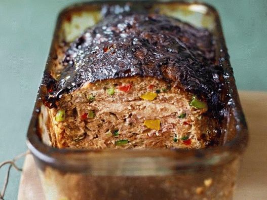 Pan de carne de pavo y vegetales con glaseado