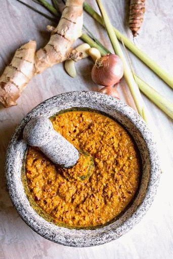 Foto de pasta de curry malayo