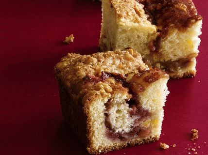 Foto Muffin de frambuesa con shtrezelom de maní